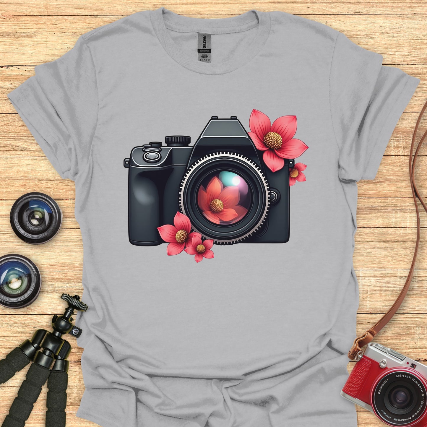 Camera Blossoms T-Shirt