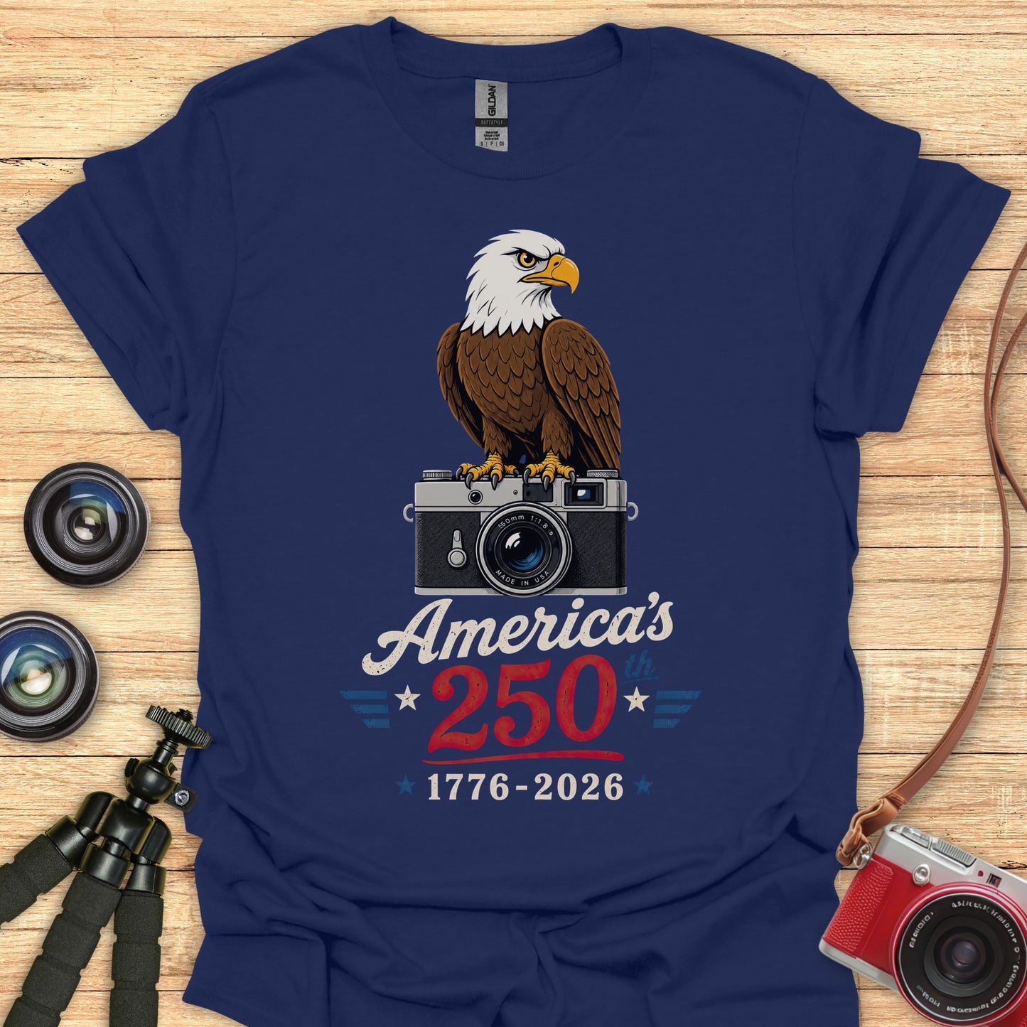 Eagle On Camera 250th T-Shirt