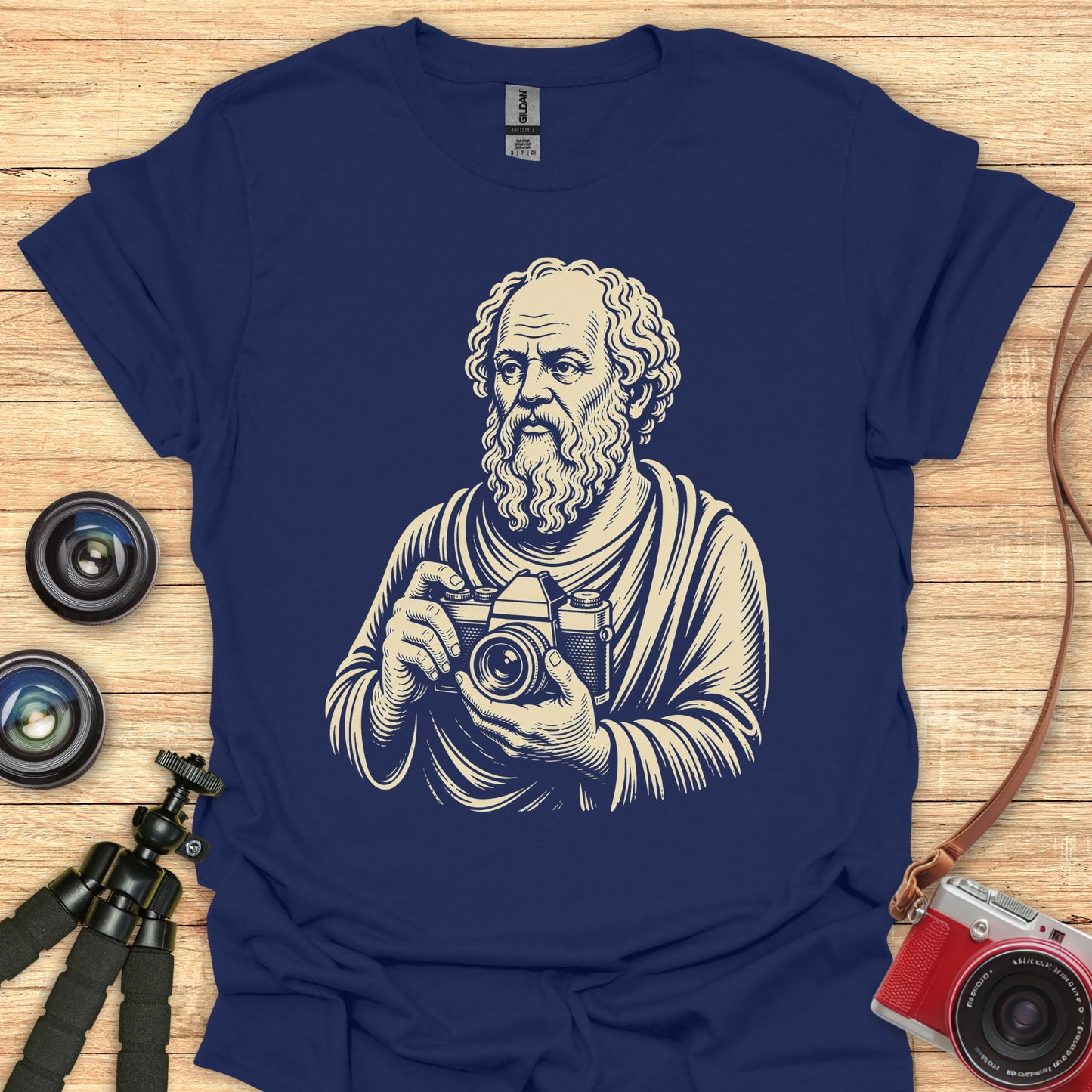 Socrates With Camera T-Shirt