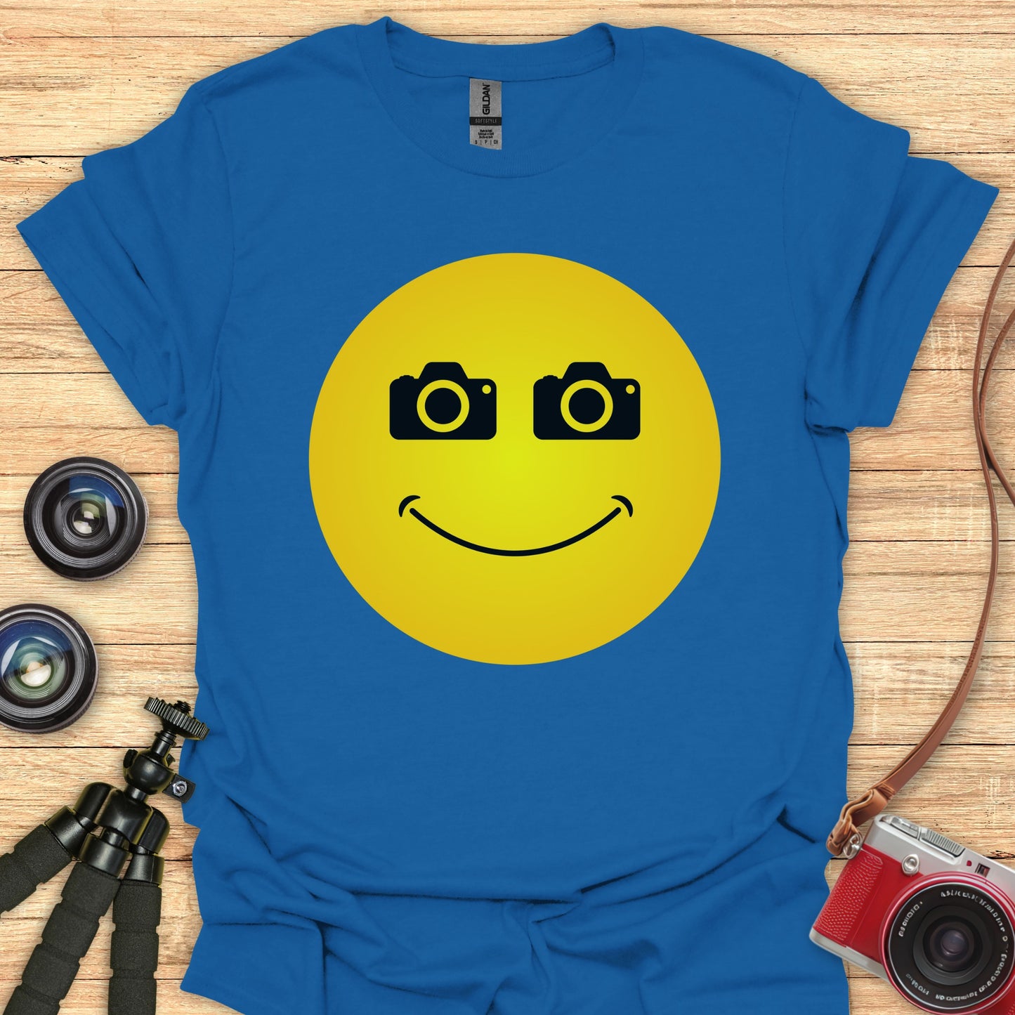 Camera Eyes Smiley Face T-Shirt