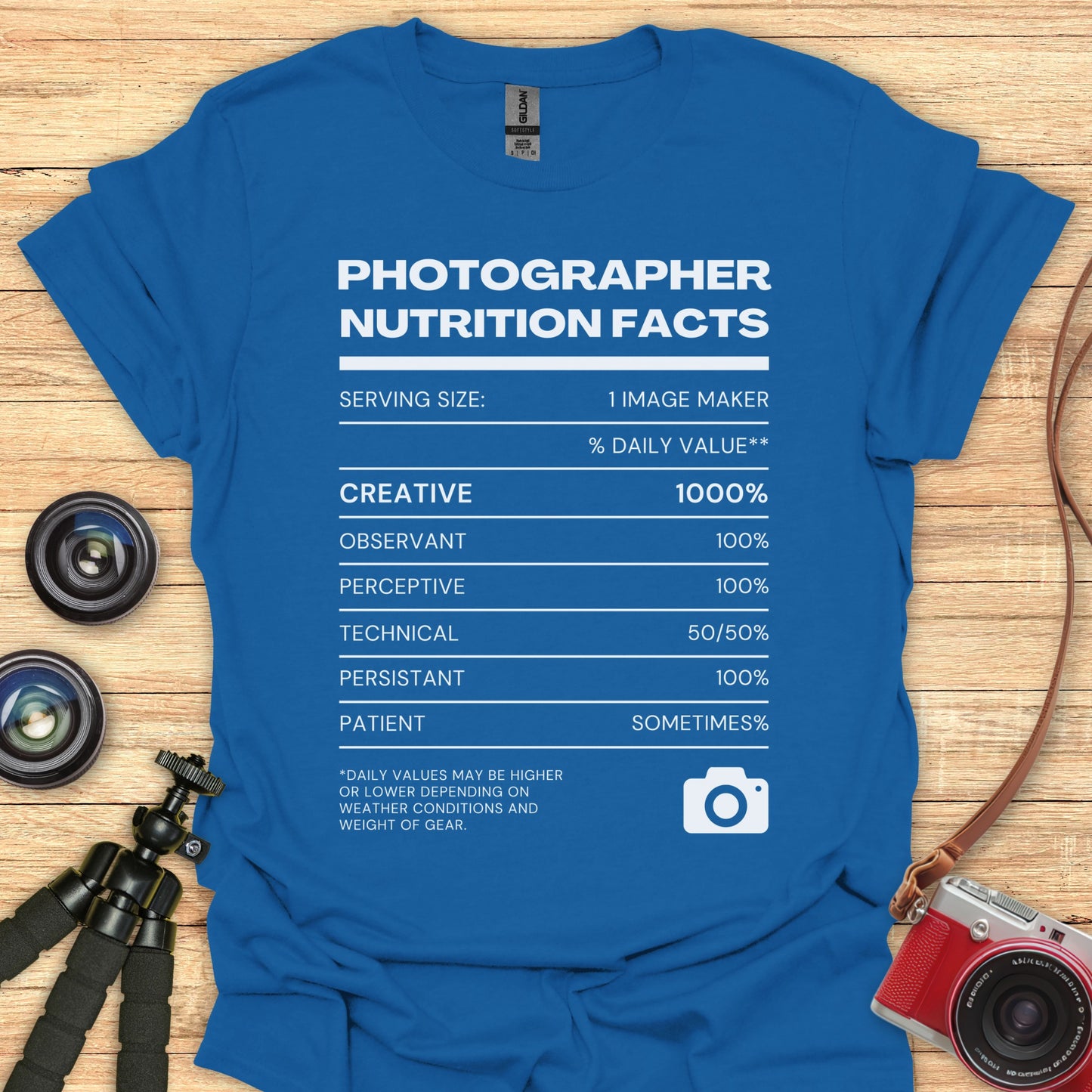 Photographer Nutrition Facts T-Shirt