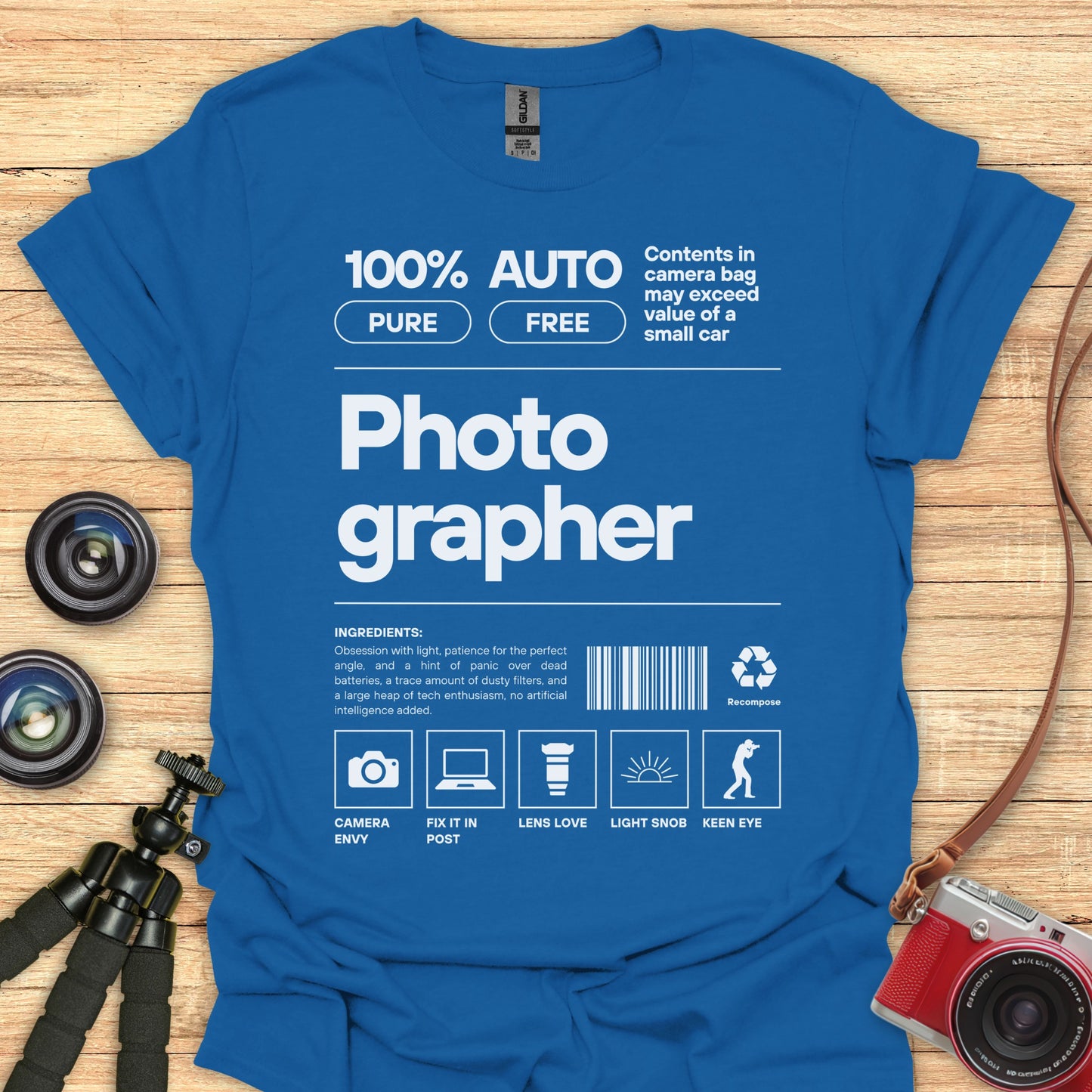 Photographer's Product Label T-Shirt
