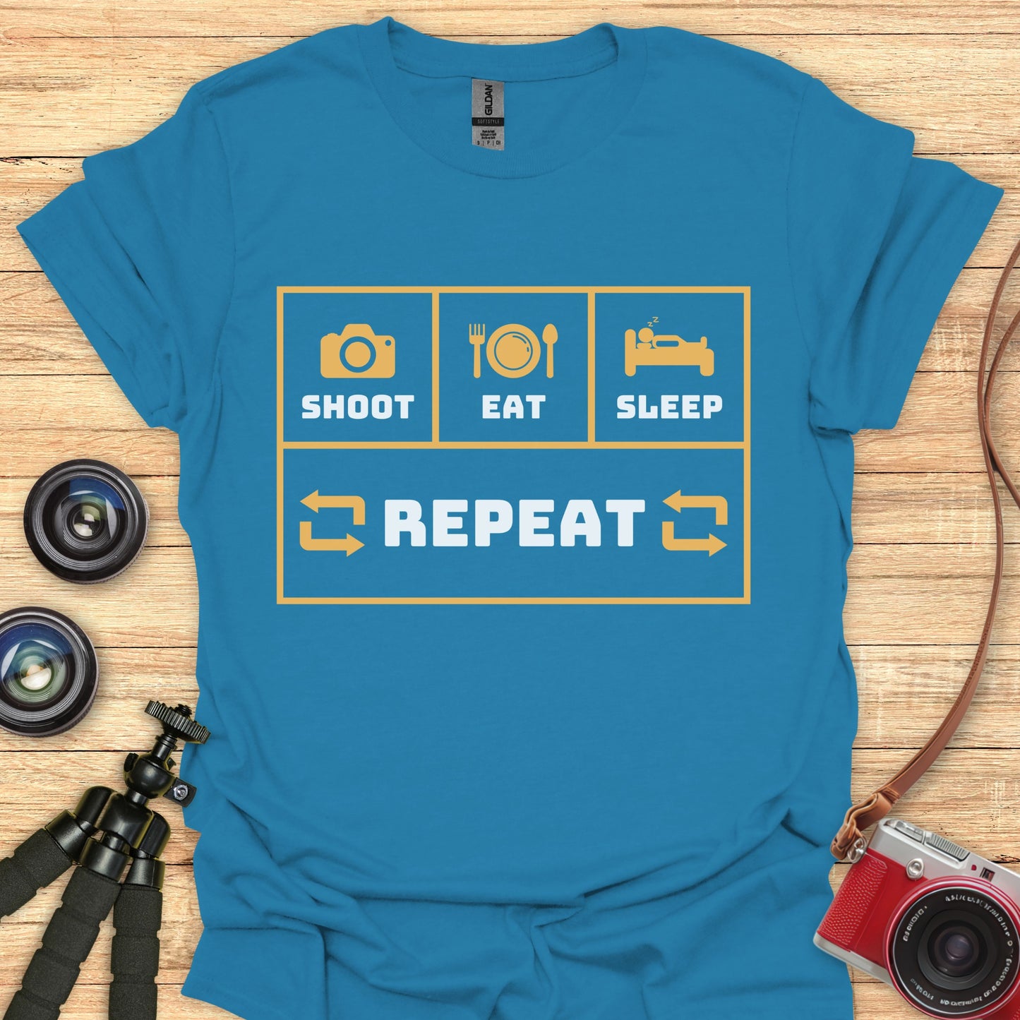 Shoot. Eat. Sleep. Repeat. T-Shirt