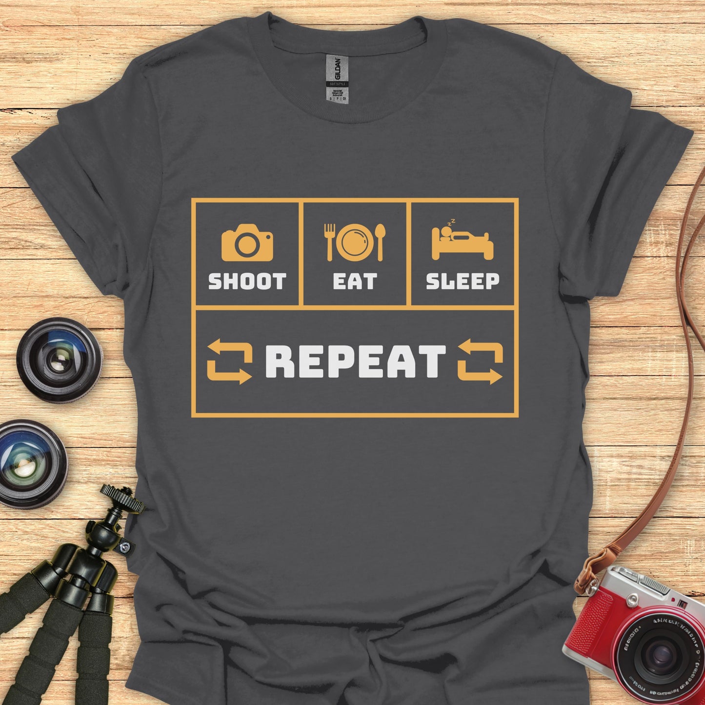 Shoot. Eat. Sleep. Repeat. T-Shirt