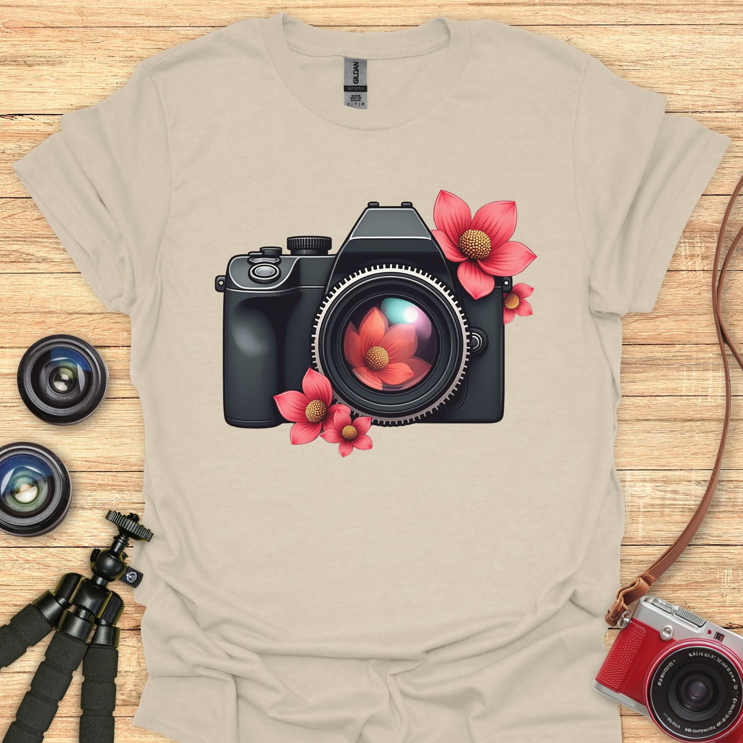 Camera Blossoms T-Shirt