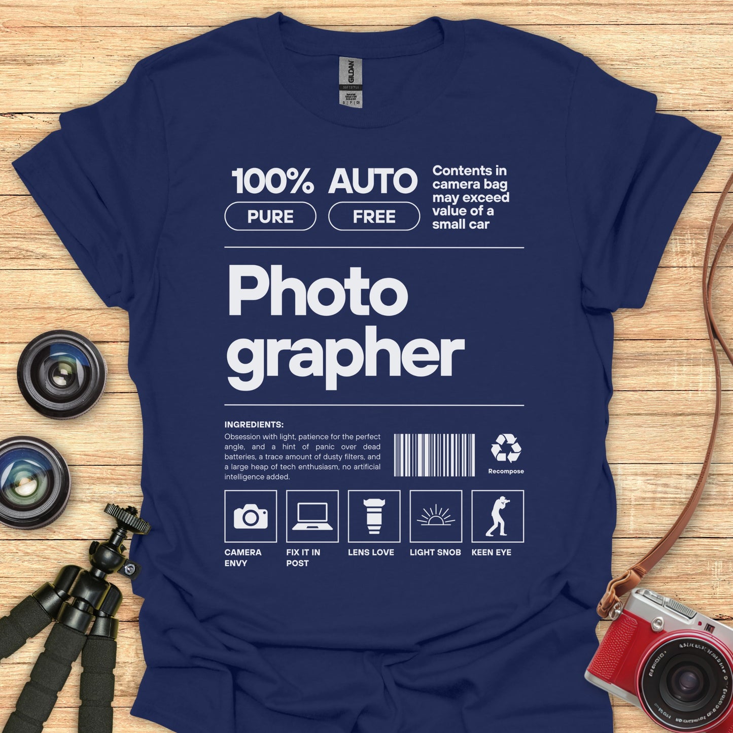 Photographer's Product Label T-Shirt