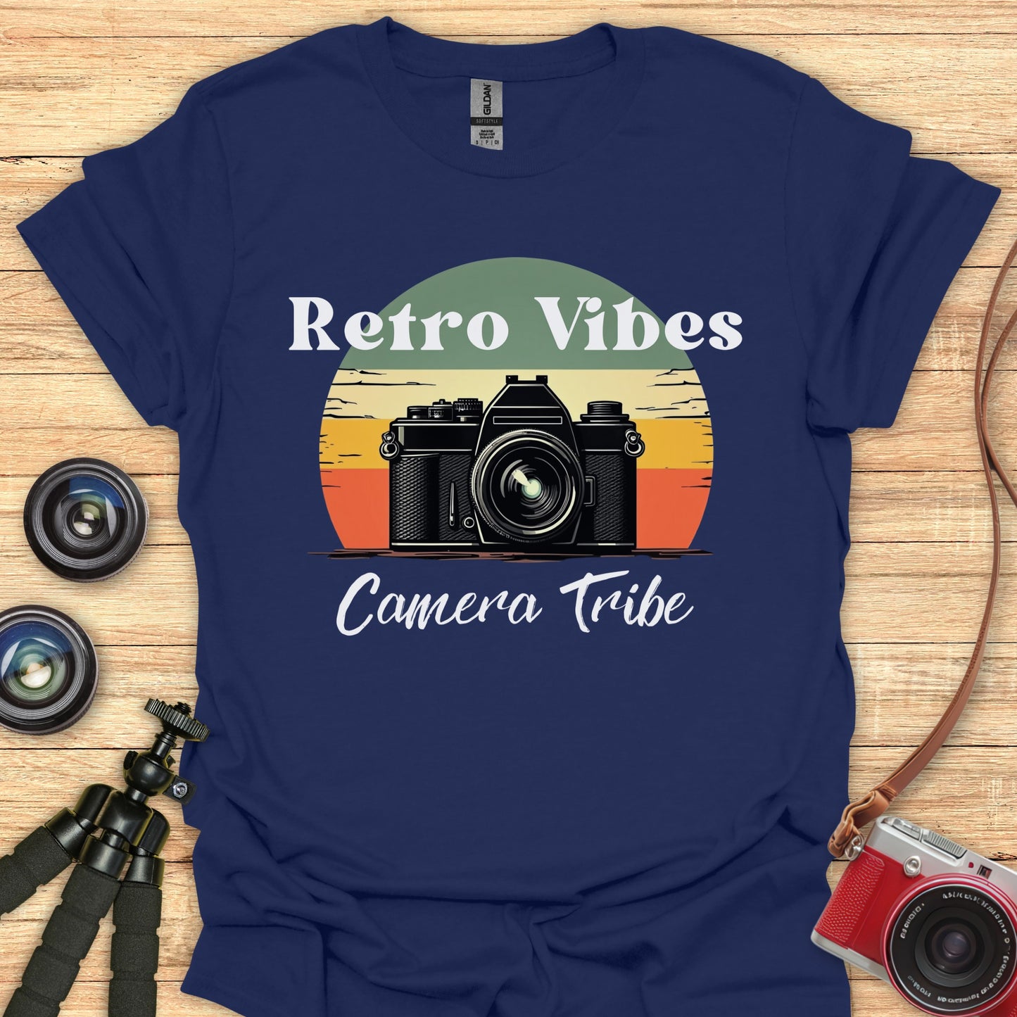 Retro Vibes Camera Tribe T-Shirt