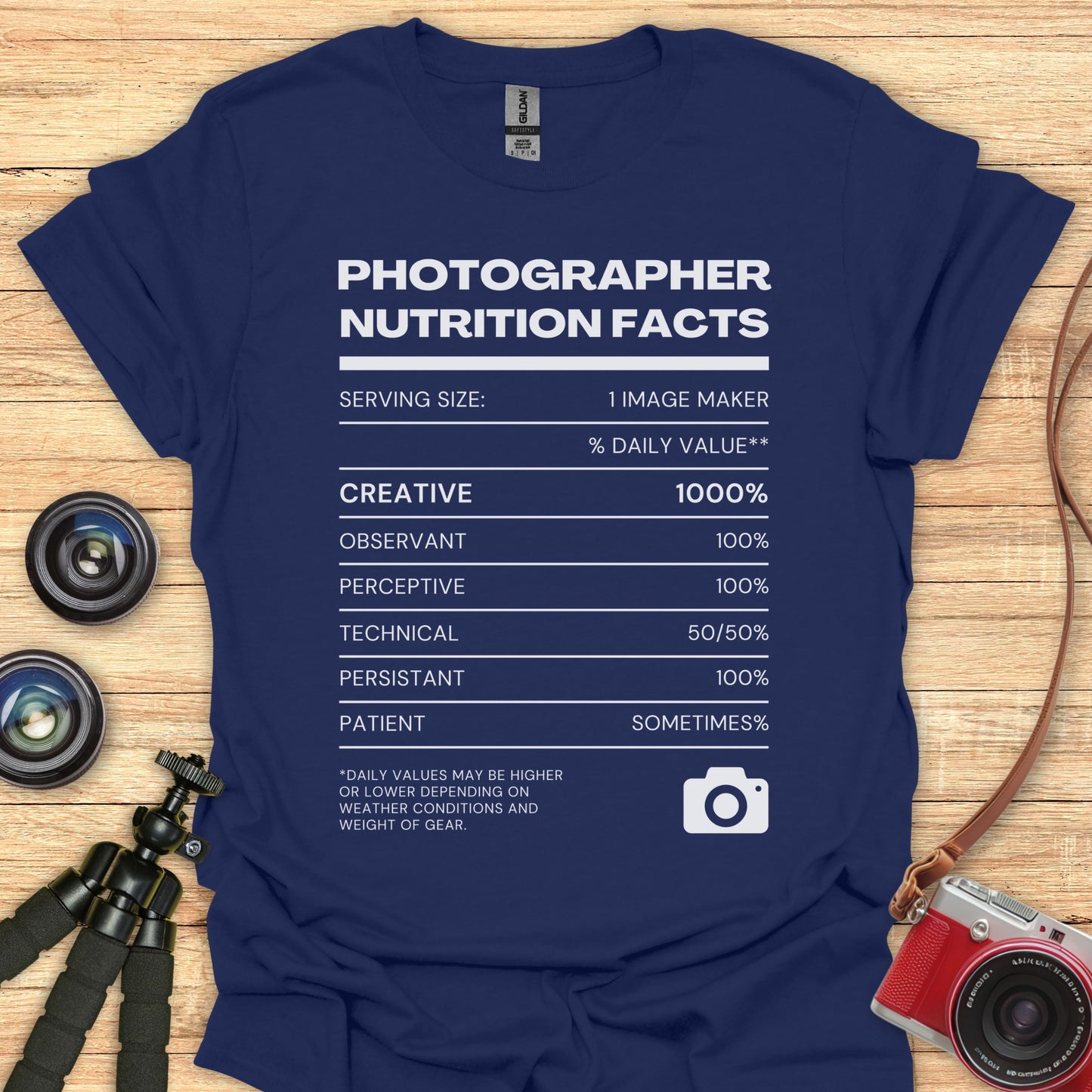 Photographer Nutrition Facts T-Shirt