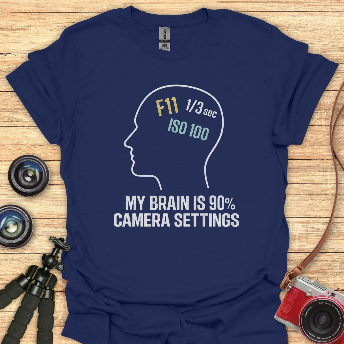 Camera Settings Brain T-Shirt