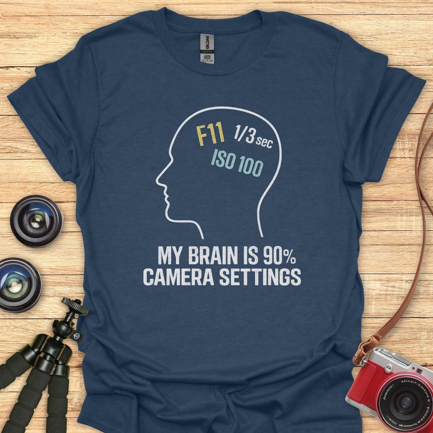 Camera Settings Brain T-Shirt