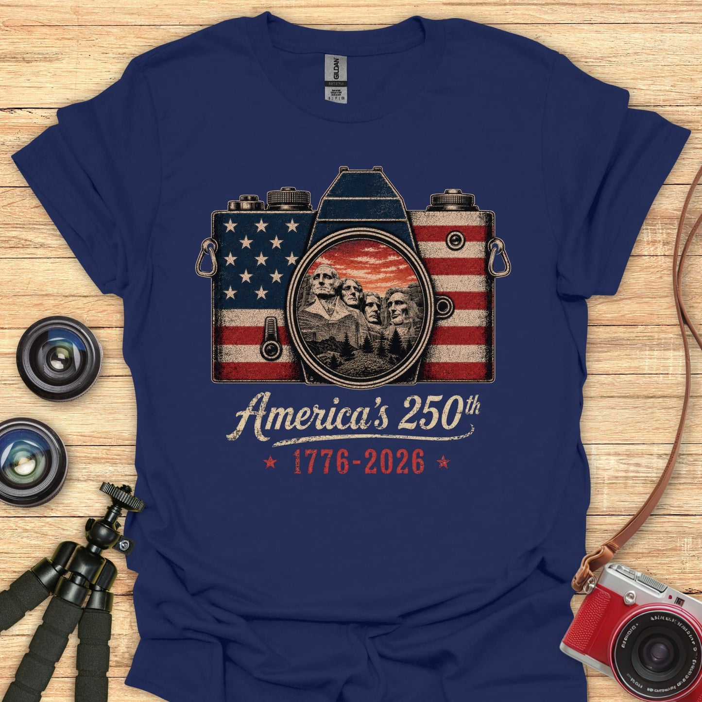 Camera Rushmore USA 250 T-Shirt