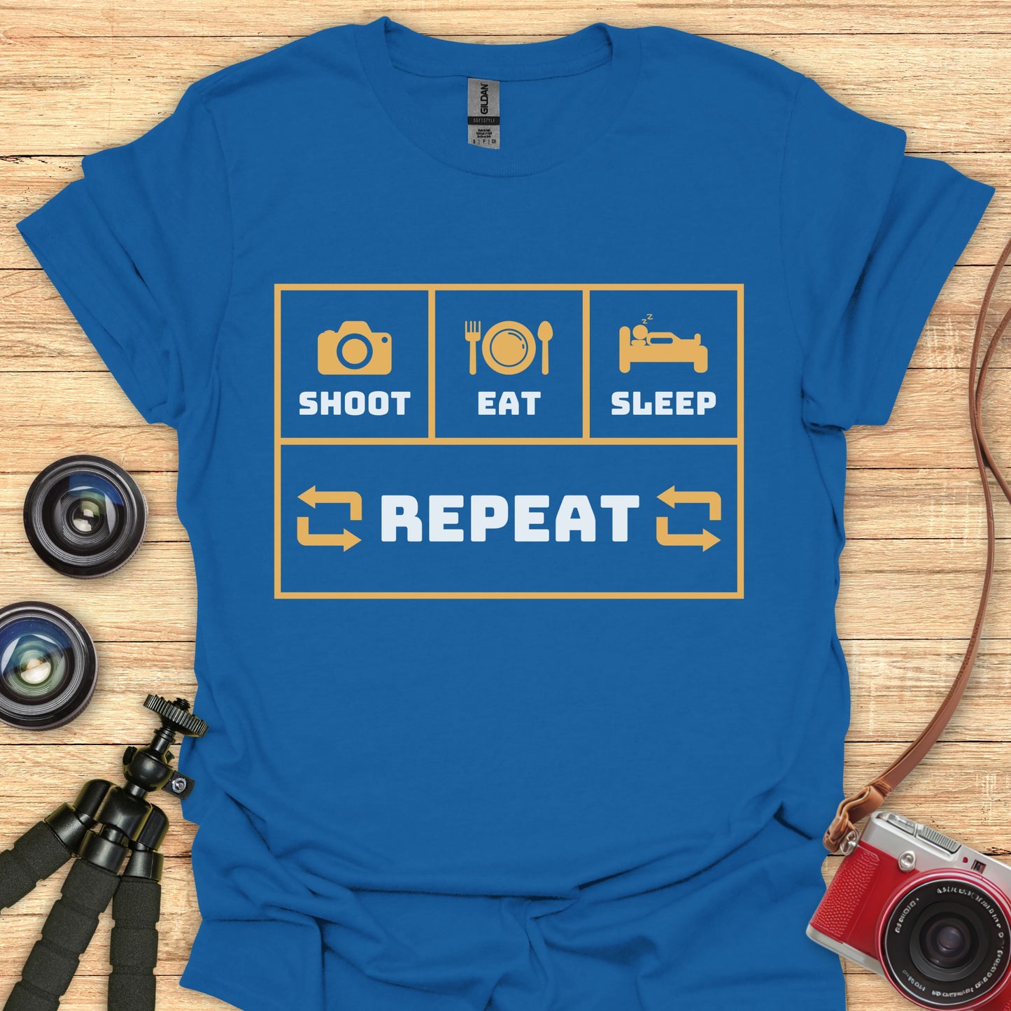 Shoot. Eat. Sleep. Repeat. T-Shirt