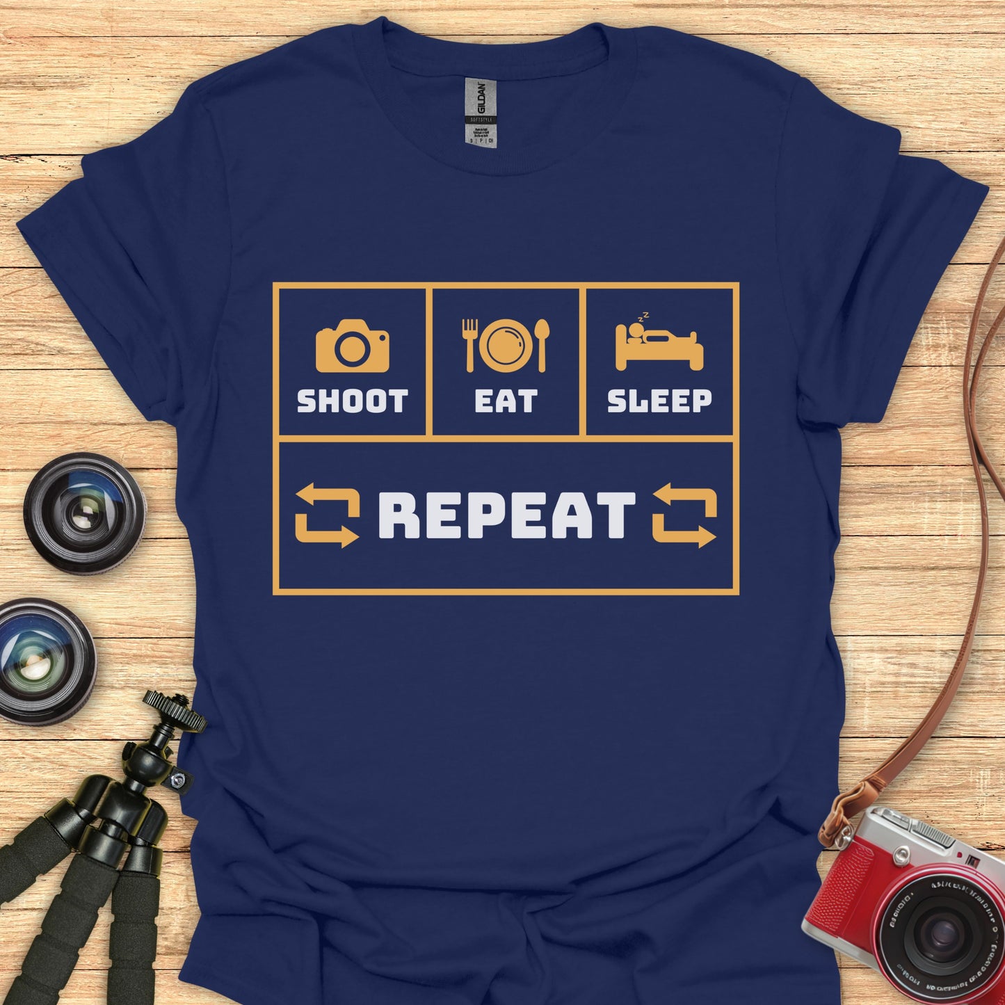 Shoot. Eat. Sleep. Repeat. T-Shirt