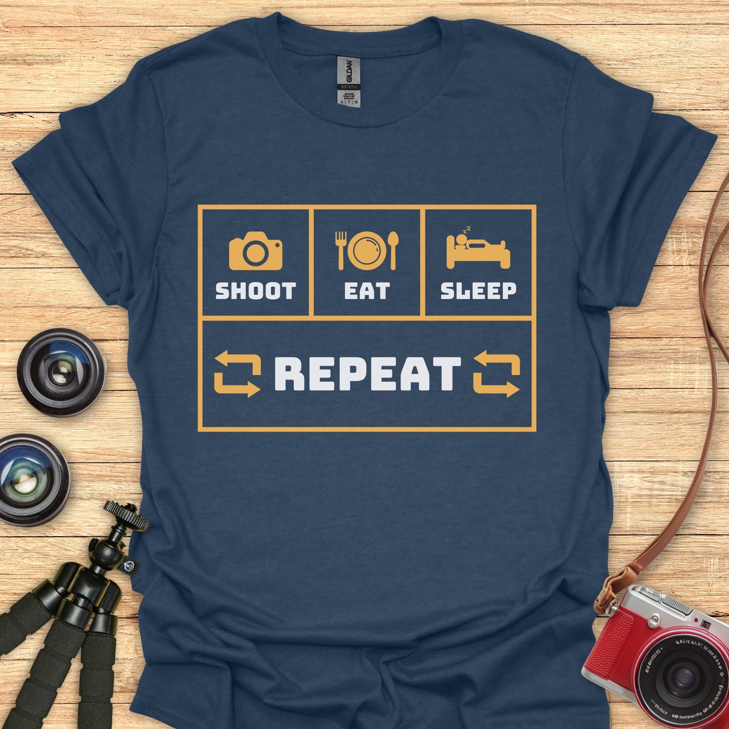 Shoot. Eat. Sleep. Repeat. T-Shirt